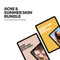 Acne & Summer Skin Bundle – 13 Pre-Written Articles